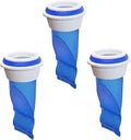 3 Pack Shower Floor Drain Backflow Preventer, Waterless Trap Seal, One Way Valve, Adjustable Silicone Sink Floor Drain Trap for Pipes Tubes in Toilet Bathroom Kitchen (Blue)