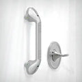 17-inch Suction Shower Grab Bar with Indicators, Tool-Free Installation, Steady Handle for Balance Assist for Bathtub,Bathroom,Toilet, Dual Tone Silver/Grey