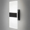 12 Inch Modern LED Wall Sconce, 5CCT Dimmable Indoor Wall Lights, 2700K-5000K Selectable, Hardwired Black Wall Lamp, Up and Down Wall Mount Light for Living Room Bedroom Hallway, Damp Rated, ETL