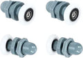 MECCANIXITY Shower Door Rollers Wheels, 23mm Diameter Bathroom Glass Shower Door Replacement Parts Runner Sliding Roller for Bathroom Glass Doors Kitchen, (Grey, Pack of 4)