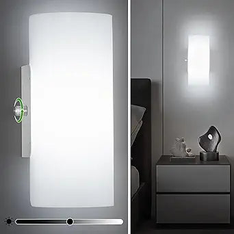 LED Wall Sconces with Rotary ON/Off Switch, Dimmable