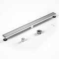 Linear Shower Drain 36" Brushed 304 Stainless Steel | Fast Drainage | Tile Inserted | Stainless Floor Drain Grate | Hair Strainer | Drain Key | The Upgrade for Your Bathroom