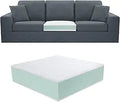 Extra Thickness 3 Layer Couch Cushion Replacement, 24"x24"x6" Sofa Cushions Replacement,100% 25D Foam Upholstery Cushion, Supportive&Soft Sofa Foam with Removable Cover