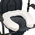 U-Shaped Padded Commode Seat Cushion  2" Thick Raised Toilet Booster Pad for Seniors, Bedside Commode Chair, Potty Seat Riser  Universal Fit 16x15, Soft Foam, Non-Slip Straps