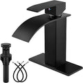 Midanya Waterfall Bathroom Faucet 1 Hole,Matte Black