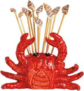 Mud Pie Red Ceramic Crab Toothpick Holder