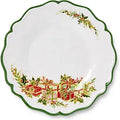 Holly Tree Christmas Salad Plates  Set of 4 Melamine Holiday Plates with Festive Tree Design, Durable and Break-Resistant, and Dishwasher Safe