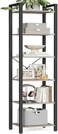 VASAGLE 6-Tier Bookshelf, Bookcase Book Shelf with Steel Frame