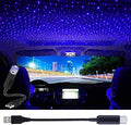 USB Star Projector Night Light, Interior Car Roof LED Light, Violet Blue