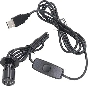 LED Mini Spot Light, USB, 5V, 6.6 Ft Cable 1 W, 3000K, 1-Warm Light