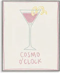 Cosmo O'Clock Cocktail Kitchen, 11 x 14 Inch Framed Gicle Print