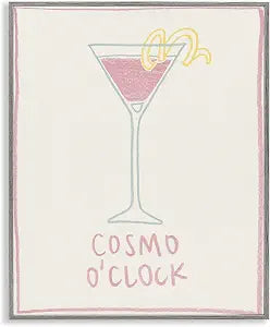 Cosmo O'Clock Cocktail Kitchen, 11 x 14 Inch Framed Gicle Print