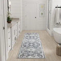 Nourison Home Astra Machine Washable Denim 2' x 6' Area Rug - Easy Clean, Non Shedding, Bed Room, Living Room, Dining Room, Kitchen (6' Runner)