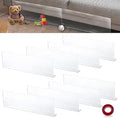 8 Pcs Clear Under Couch blockers with Adhesive 15.8" L x 4.7" H Each,Adjustable Sofa Gap Bumper Under Bed Blocker for Pets Toy blockers for Furniture,Stop Things from Going Under Sofa Bed