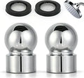 1/2 Inch Shower Arms Ball End Adapters with Gasket Washer Filters, Flexible Shower Head Ball Joint Replacement Parts for Fixed or Handheld Swivel Showers Chrome-Plated Finish & Tightly Sealed