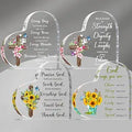 Pinkunn 4 Pcs Christian Gifts for Women, Acrylic Religious Plaque,Heart