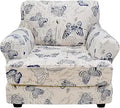 KRFOONN 2 Pieces T Cushion Chair Slipcovers with Arms Stretch Sofa Cover,14