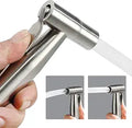 BARROCK Handheld Bidet Sprayer Head Only, Stainless Steel Shattaf Jet Spray for Toilet, Baby Cloth Diaper Sprayer with Adjustable Water Pressure Control, Brushed Nickel