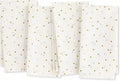 kate spade new york Celebration Confetti Dot Holiday Cloth Napkins 4-Pack Set, 100% Cotton with Metallic Print, Machine Washable, Ivory/Gold/Silver, 20"x20"