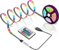 6.56ft USB LED Strip Lights, USB Rope Lights with 24 Keys Remote, DIY Indoor Decoration, TV Backlight for 40-60in