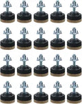 20 Pcs Screw-On Felt Pads Furniture Legs 30mm Chair Leg, Black