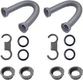 Sink Drain Pipe 1-1/2 inch Expandable Flexible Sink Drain Pipe Kit, 1-1/2 P-Trap with Adapter, Bathroom Sink Drain, for Kitchen Sink Drain kit &Garbage Disposers (Gray)
