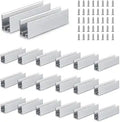 GZBtech 20 PCS Aluminum Mounting Fixing Clips for 0.31''(W) x0.63 (H) Vivid Neon Rope Lights, Mounting Brackets with Screws for Neon Lighting Installation