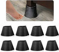 ReliThick 8 Pcs Bed Frame Toe Protectors, EVA Bed Frame Leg Covers, Black