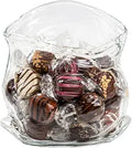 Restaurantware Vetri UNZIPPED Clear Glass Bag Bowl, 8 oz, Hand-Blown Glass Candy Dish, Dishwasher, Microwave, and Freezer Safe