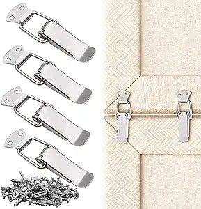Sectional Sofa Connectors, Heavy Duty Metal Sectional Couch Connectors to Keep Couch Together, Modular Furniture Clips Hooks Brackets for Preventing Sliding & Separation (4 Pcs with 20 Screws)