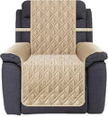 Ameritex Waterproof Nonslip Recliner Cover Stay in Place, Dog Chair Cover Furniture Protector, Ideal Recliner Slipcovers for Pets and Kids (Beige, 23")