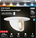 Feit Electric 5/6 Inch LED Directional Downlight, 75W Eq, 5CCT Selectable