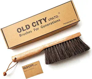 Dustpan Bench Woodworking Brush-USA 13 inch Horsehair Brushes are Used for Counter, Furniture, Drafting, Patio, Fireplace Cleaning, Shop Brush, Leather Tie, Woodworking Tool & Accessories