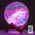 BRIGHTWORLD Moon Lamp Galaxy Lamp 5.9 inch 16 Colors LED 3D Moon Light, Remote & Touch Control Moon Night Light Gifts for Girls Boys Kids Women BirthdayWooden Base