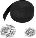 Threehoney 2 Inch Wide x 40 ft Chair Webbing Replacement Kit Black