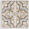 Symmetrical Tile Geometric Pattern, 12 x 12 Inch Framed Gicle Print