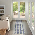 Nourison Home Positano Navy Blue 2'2" x 8' Area Rug - Easy Clean, Non Shedding, Bed Room, Living Room, Dining Room, Kitchen (8' Runner)