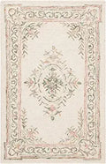 SAFAVIEH Micro-Loop Collection Accent Rug - 2' x 3', Ivory & Fuchsia, Handmade Wool, Ideal for the Living Room, Dining, Bedroom (MLP902R)