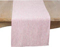SARO LIFESTYLE Farmhouse Striped Table Runner - Rustic Linen Blend Table Runner for Everyday Dining, Modern Farmhouse Tablescapes, Kitchen Dcor, and Casual Entertaining, 16"x54", Red