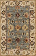 SAFAVIEH Antiquity Collection 2' x 3' Blue/Ivory AT847A Handmade Traditional Oriental Premium Wool Accent Rug