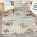 Nourison Home Suncoast Grey Multicolor 4' x 6' Area Rug - Easy Clean, Non Shedding, Bed Room, Living Room, Dining Room, Kitchen (4' x 6')