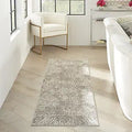 Nourison Home Glow Grey Mocha 2'2" x 7'6" Area Rug - Easy Clean, Non Shedding, Bed Room, Living Room, Dining Room, Kitchen (8' Runner)