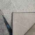 SAFAVIEH Hollywood Collection Accent Rug - 2'7" x 5', Grey & Teal, Mid-Century Modern Design, Non-Shedding & Easy Care, Ideal for High Traffic Areas in Entryway, Living Room, Bedroom (HLW710D)