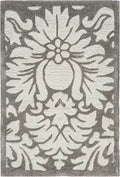 SAFAVIEH Total Performance Collection Accent Rug - 2' x 3', Stone, Hand-Hooked Damask, Non-Shedding & Easy Care, Ideal for High Traffic Areas in Entryway, Living Room, Bedroom (TLP714H)