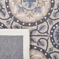 SAFAVIEH Four Seasons Collection Accent Rug - 2'6" x 4', Cement & Blue, Hand-Hooked, Non-Shedding & Easy Care, Ideal for High Traffic Areas in Entryway, Living Room, Bedroom (FRS485E)